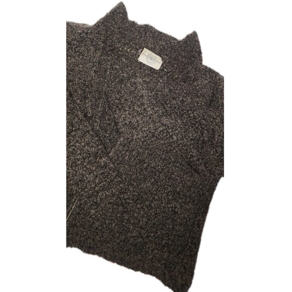 B Moss Acrylic And Wool Sweater Brown Long Sleeve Size Small Zipper Up - Picture 14 of 16